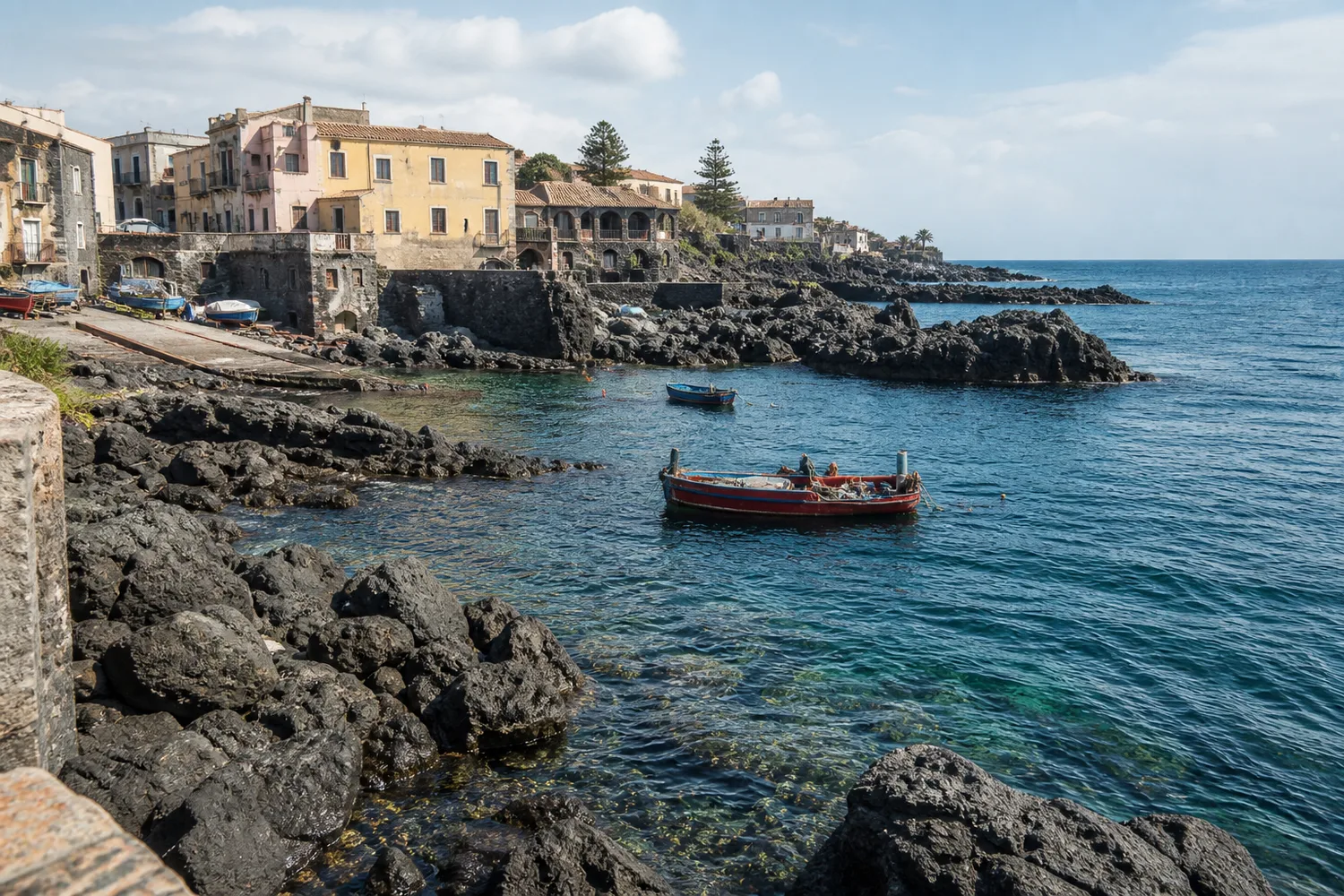 La scogliera — il mare di lava